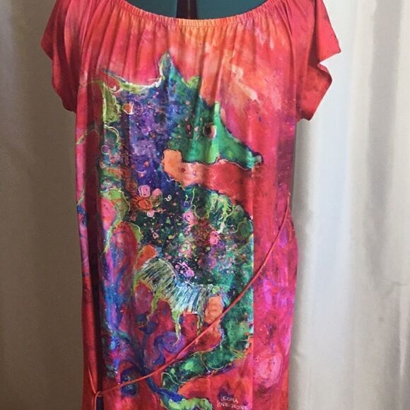 NWOT LEOMA LOVEGROVE dress in small with seahorse designs front & back - Picture 5 of 12
